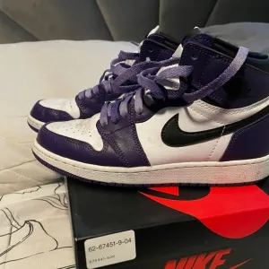 Nike Air Jordan 1 Retro High Purple Black Sneakers