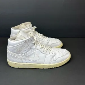 Nike Air Jordan 1 Retro Mid Triple White Size 12 Sneakers 554724-130
