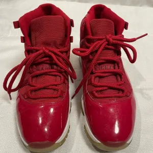 Nike Air Jordan 11 Retro GS 'Win Like '96' Sneakers - Red Patent, Size 10