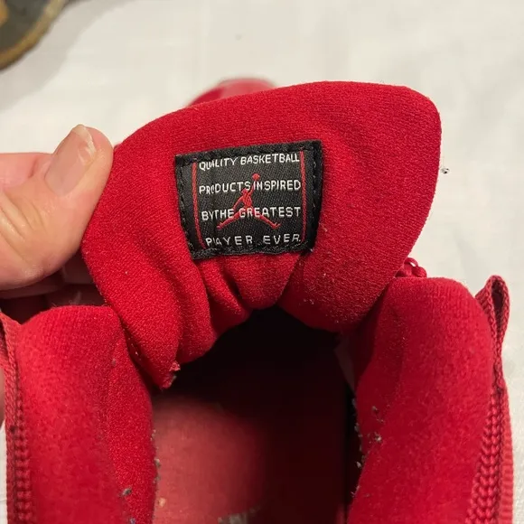 Nike Air Jordan 11 Retro GS 'Win Like '96' Sneakers - Red Patent, Size 10