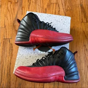 Nike  Air Jordan 12 Retro &quot;Flu Game/Red/Black&quot; 130690-002 (2016) Men’s Sz 8.5