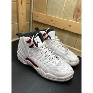 Nike Air Jordan 12 Retro White/Red Youth Sneakers Size 5.5Y