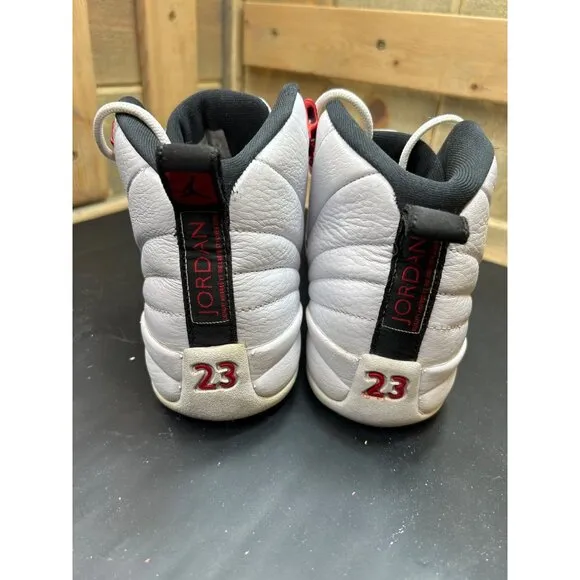 Nike Air Jordan 12 Retro White/Red Youth Sneakers Size 5.5Y