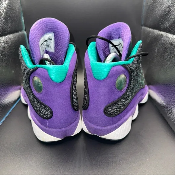 Nike Air Jordan 13 Retro Violet Teal Hornets 439358-027 6Y, No Box, Gently Worn
