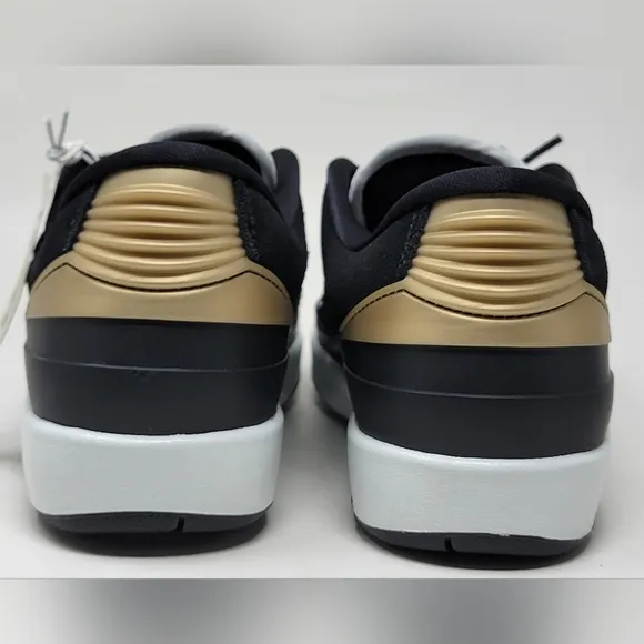 Nike Air Jordan 2 Retro Low Black White Sneakers DX4401-001 Women's Size 6.5 New