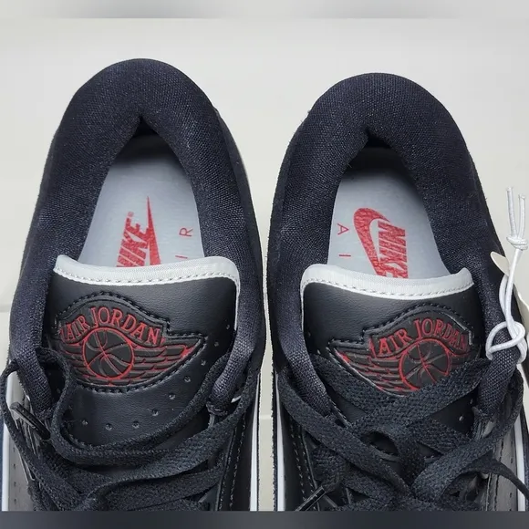 Nike Air Jordan 2 Retro Low Black White Sneakers DX4401-001 Women's Size 6.5 New