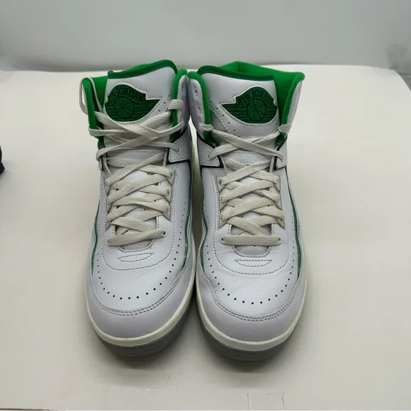Nike Air Jordan 2 Retro Mens 9.5 Lucky Green Leather Shoes Sneakers DR8884-103