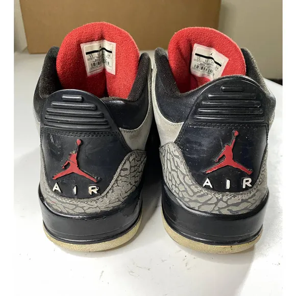Nike Air Jordan 3 Retro 2011 Stealth Sneakers Men's Size 11