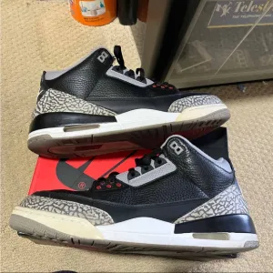 Nike Air Jordan 3 Retro Black Cement 2018 854262-001 Size 13