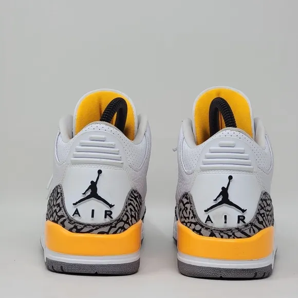 Nike Air Jordan 3 Retro CK9246-108 White Gray Sneakers Women's Size 7 Pre-owned