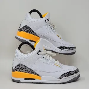 Nike Air Jordan 3 Retro CK9246-108 White Gray Sneakers Women's Size 7 Pre-owned