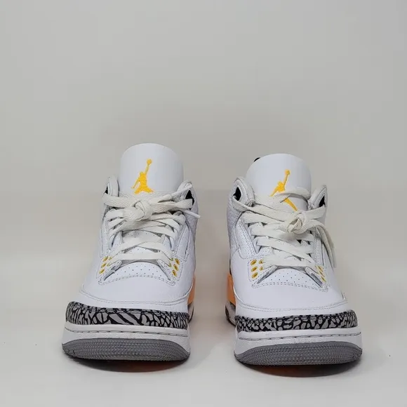Nike Air Jordan 3 Retro CK9246-108 White Gray Sneakers Women's Size 7 Pre-owned