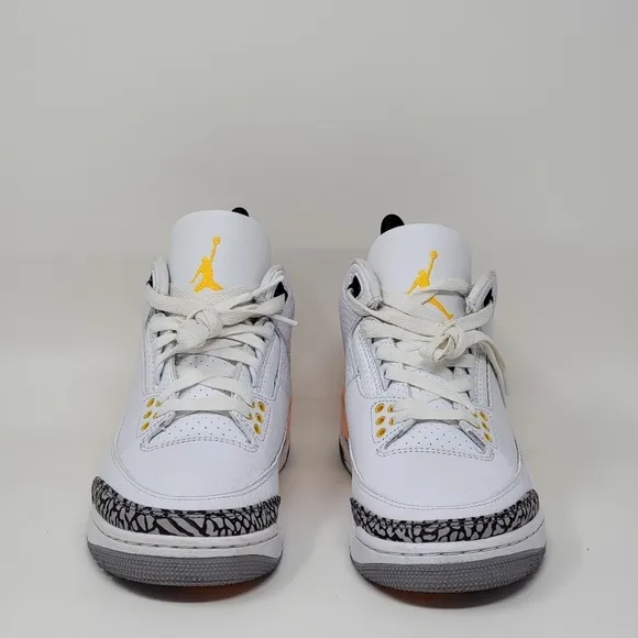 Nike Air Jordan 3 Retro CK9246-108 White Gray Sneakers Women's Size 7 Pre-owned