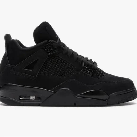 Nike Air Jordan 4 Retro Black Sneakers Men's Air Jordan 4 Retro Black Cat no box