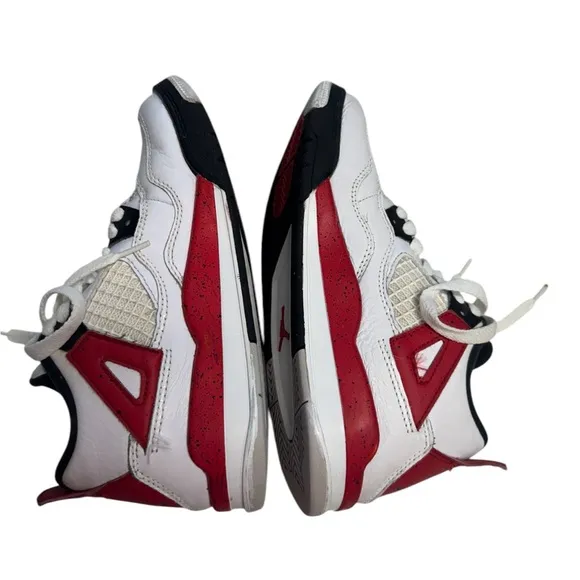Nike Air Jordan 4 Retro Red Cement White Black Size 1 Youth