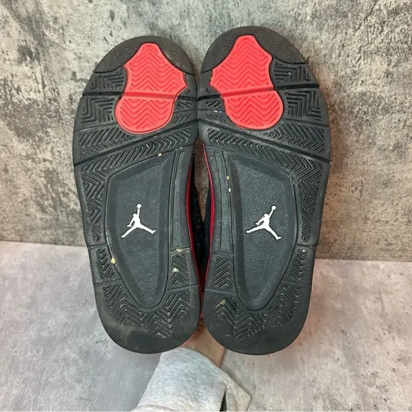 Nike Air Jordan 4 Retro 'Red Thunder' Sneakers Womens sz 6