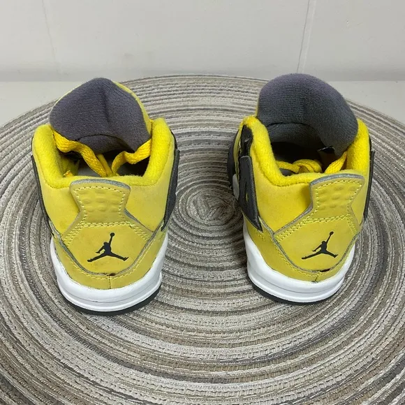 Nike Air Jordan 4 Retro TD Lightning Yellow Sneakers Toddler Size 5C