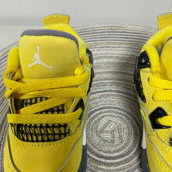 Nike Air Jordan 4 Retro TD Lightning Yellow Sneakers Toddler Size 5C