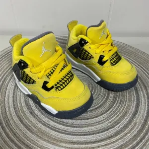 Nike Air Jordan 4 Retro TD Lightning Yellow Sneakers Toddler Size 5C