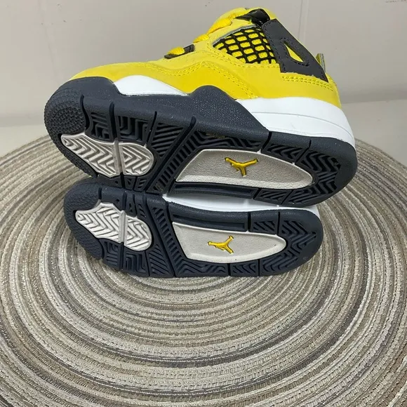 Nike Air Jordan 4 Retro TD Lightning Yellow Sneakers Toddler Size 5C