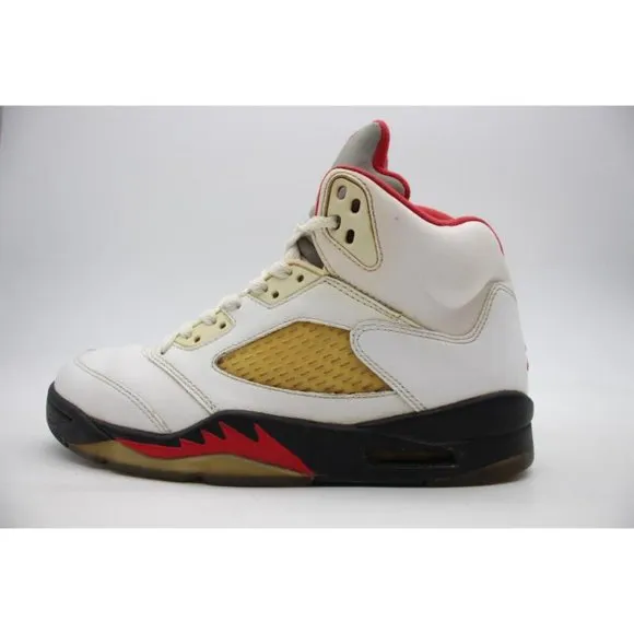 Nike Air Jordan 5 Mens Size 7.5  Retro Fire Red Sneakers 136027-100