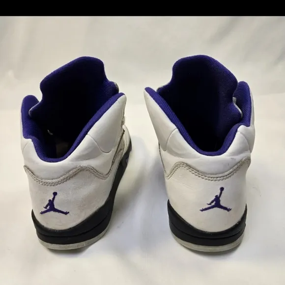 NIKE Air Jordan 5 Retro  3Y Concord Purple And White Youth Mid-Top Lace Leather