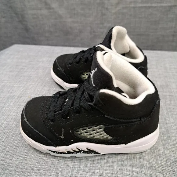 Nike Air Jordan 5 Retro Moonlight 'Oreo' 2021 440890-011 Sneakers Black TD SZ 6C