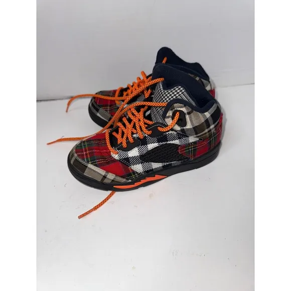Nike Air Jordan 5 Retro Plaid Boys Size 1.5Y Athletic Shoes Sneakers FD4812-008