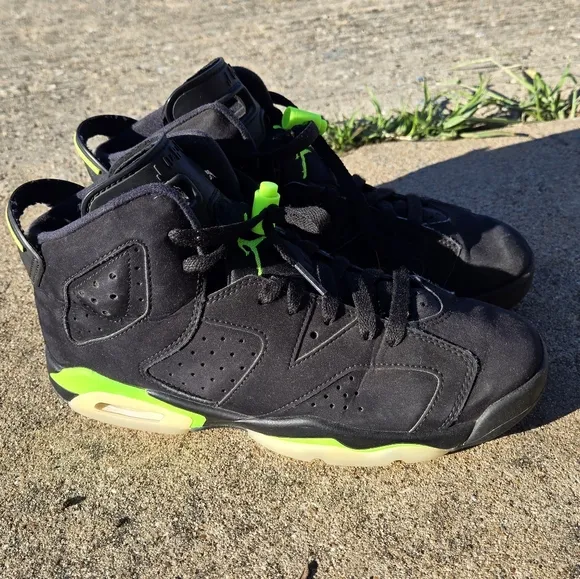 Nike Air Jordan 6 Retro Electric Green Glow Sole Sz 6.5