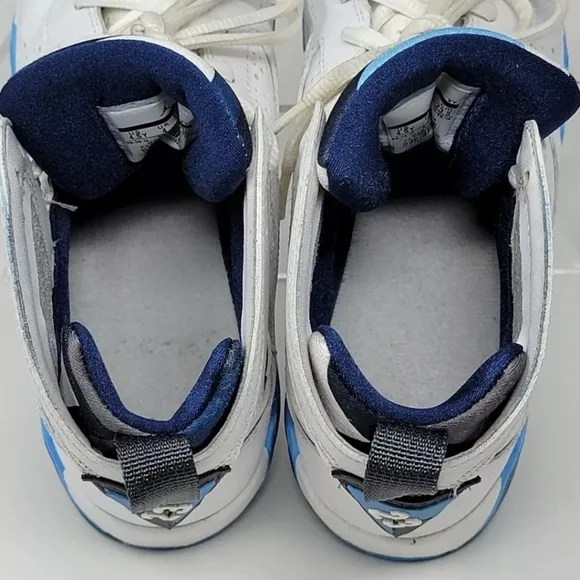 Nike Air Jordan 7 VII Retro BG Size 4.5Y Sneaker White Blue 304774-107 Pre-owned