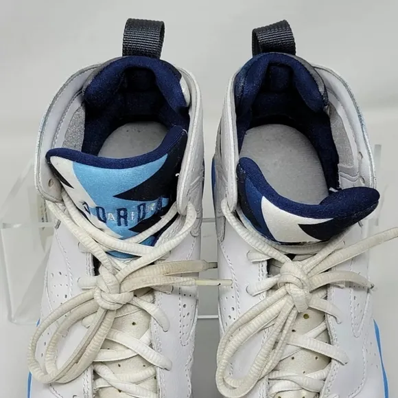 Nike Air Jordan 7 VII Retro BG Size 4.5Y Sneaker White Blue 304774-107 Pre-owned