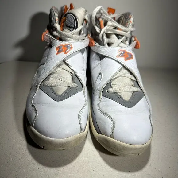 Nike Air Jordan 8 VIII Retro Orange Blaze Sneakers 305381-102 Mens Size 10,5