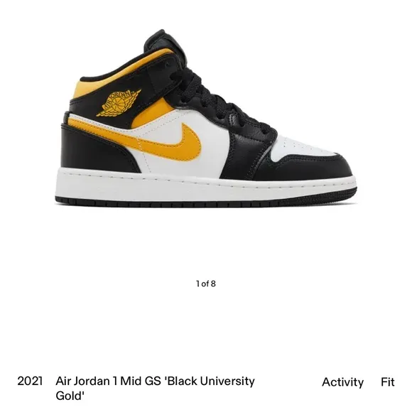 Nike Air Jordan Black and Yellow Sneakers