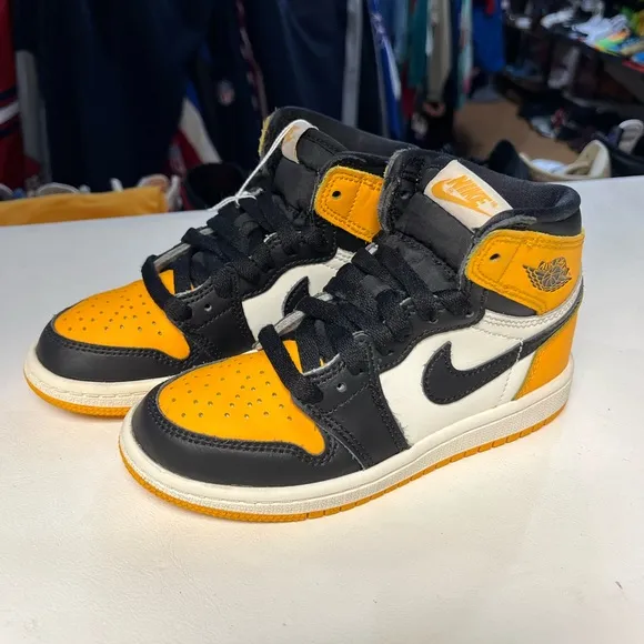 Nike Air Jordan High-Top Sneakers - Black and Orange