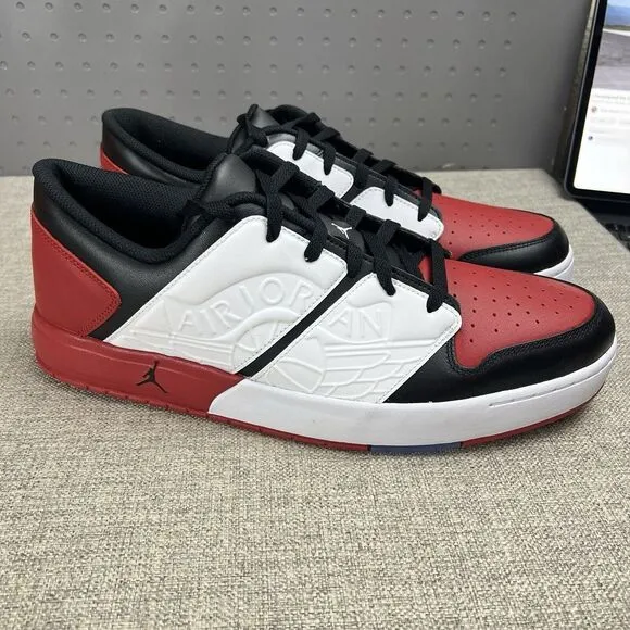 Nike Air Jordan NU Retro 1 Low Varsity Red Black Sneakers DV5141-601 Mens Sz 15