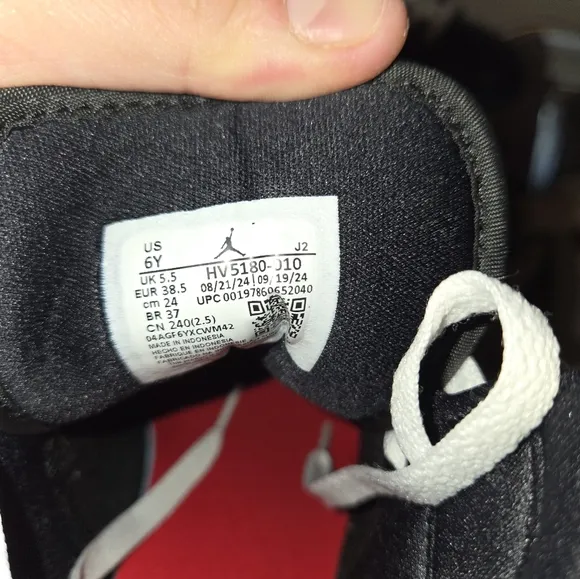 Nike Air Jordan Retro 1  Black and White Sneakers