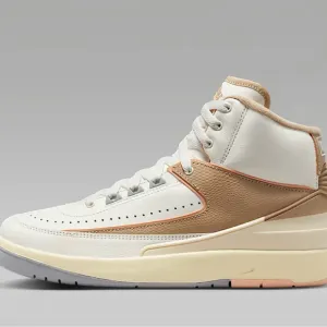 Nike Air Jordan Retro 2 Women's Sneakers - Cream and Tan