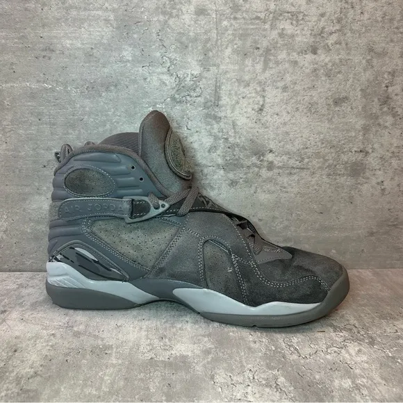 Nike Air Jordan Retro 8 'Cool Grey' Sneakers Mens sz 10 - grey