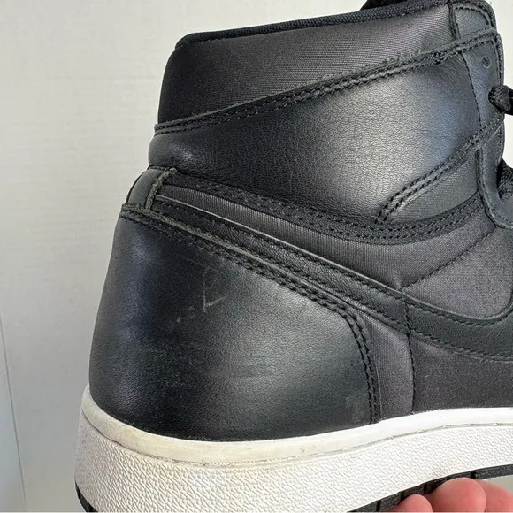 Nike Air Jordan‎ Retro High OG Black Satin Gym Read Sneakers Men Sz 12
