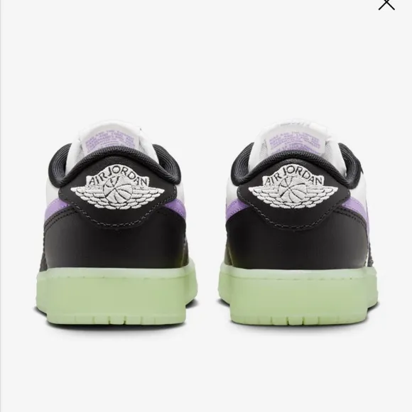 Nike Air Jordans Kids sneakers  - White, Black, and Purple glow in the dark!