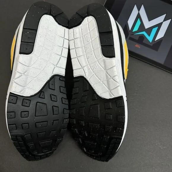Nike Air Max 1 Steelers White Gold Black Sneakers Retro FD9082-104 Men’s Sizes