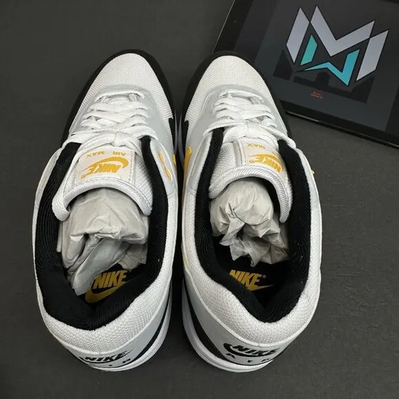 Nike Air Max 1 Steelers White Gold Black Sneakers Retro FD9082-104 Men’s Sizes