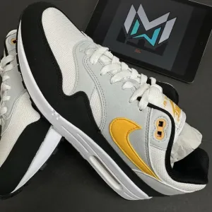 Nike Air Max 1 Steelers White Gold Black Sneakers Retro FD9082-104 Men’s Sizes