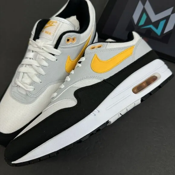 Nike Air Max 1 Steelers White Gold Black Sneakers Retro FD9082-104 Men’s Sizes