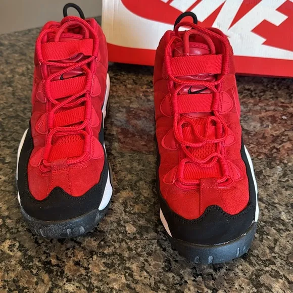 Nike Air Max Uptempo Red and Black Sneakers EUC 10