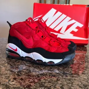 Nike Air Max Uptempo Red and Black Sneakers EUC 10