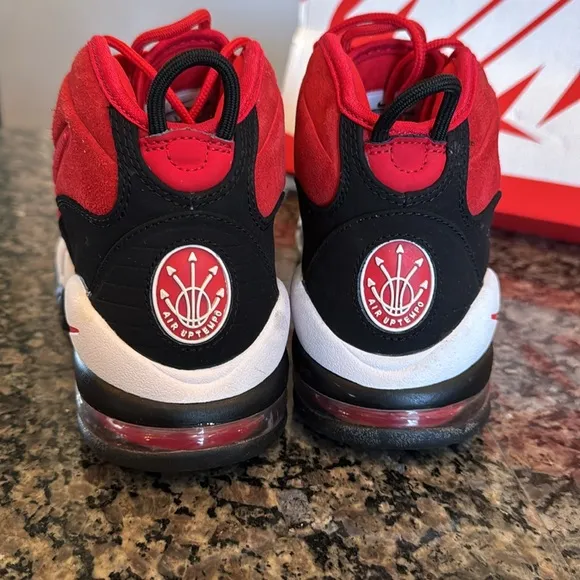 Nike Air Max Uptempo Red and Black Sneakers EUC 10