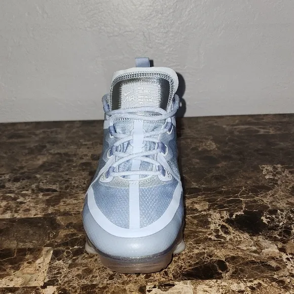 Nike Air VaporMax Flyknit Sneakers in Blue and Silver