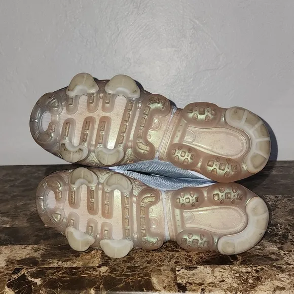 Nike Air VaporMax Flyknit Sneakers in Blue and Silver