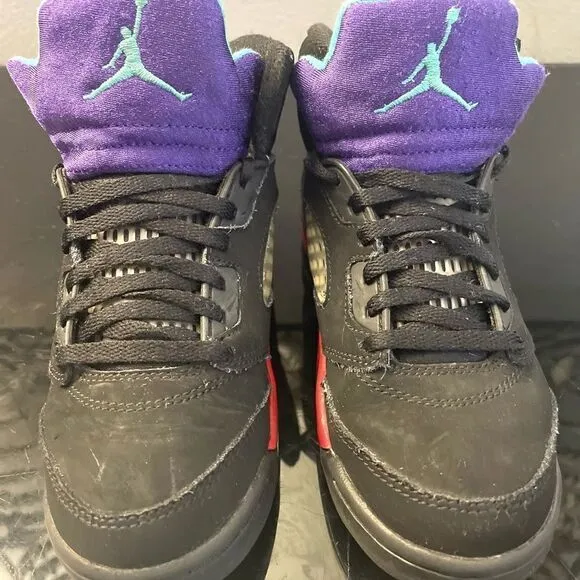 Nike Air Jordan 5 Retro &quot;Top 3&quot; Black Fire Red Metallic GrapePS SZ 1Y CZ2990-001